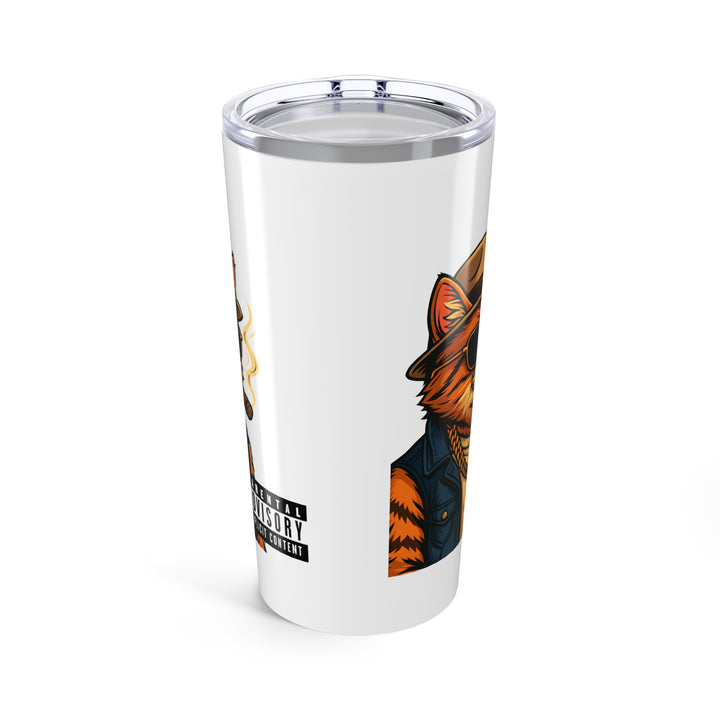 Cool Cat 20oz Tumbler - Fun Travel Mug, Gift for Cat Lovers, Cute Drinkware, Unique Holiday Present, Outdoor Adventure Cup