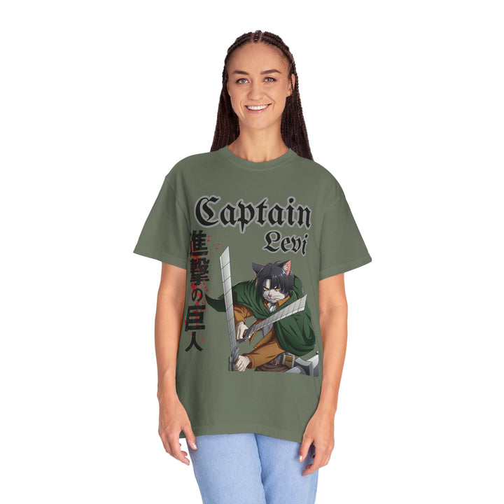 Captain Levi Anime Cat T-Shirt