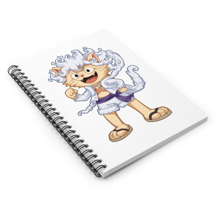 Whimsical Cat Character Spiral Notebook | Cute Design for Students, Journalers, Creatives, Gift Idea, School Supplies
