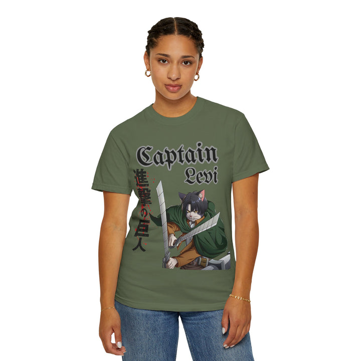Captain Levi Anime Cat T-Shirt