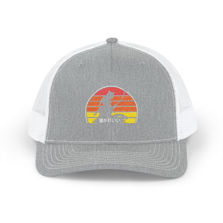 Retro Sunset Snapback Trucker Cap, Outdoor Cap, Summer Fashion Hat, Gift for Him & Her, Festival Accessory, Embroidered Cap