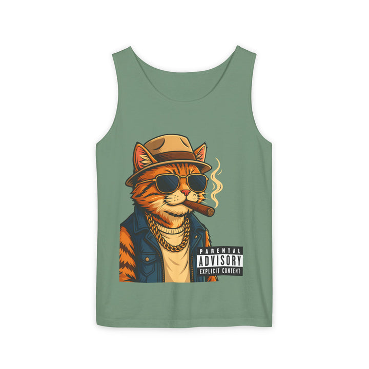 Cool Cat Unisex Tank Top - Funny Cat Graphic Tee, Summer Wear, Gift for Cat Lovers, Beach Party Essential, Casual Streetwear