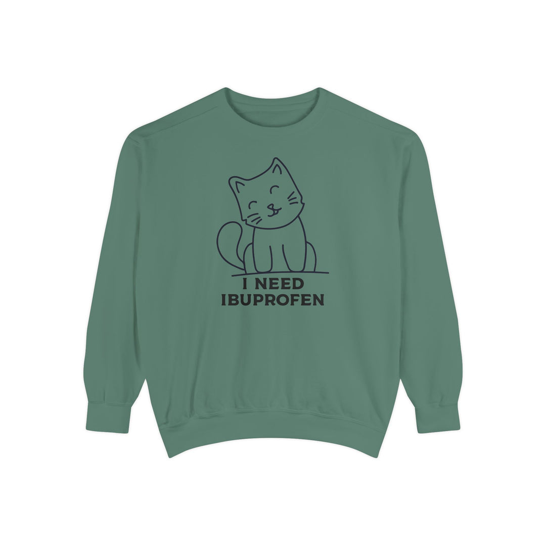 Cat-Themed Sweatshirt Featuring a Playful and Adorable Ghost Cat Holding a Candy Basket Cozy Gift for Cat Lovers Cute Animal Sweatshirt Funny Pet Apparel