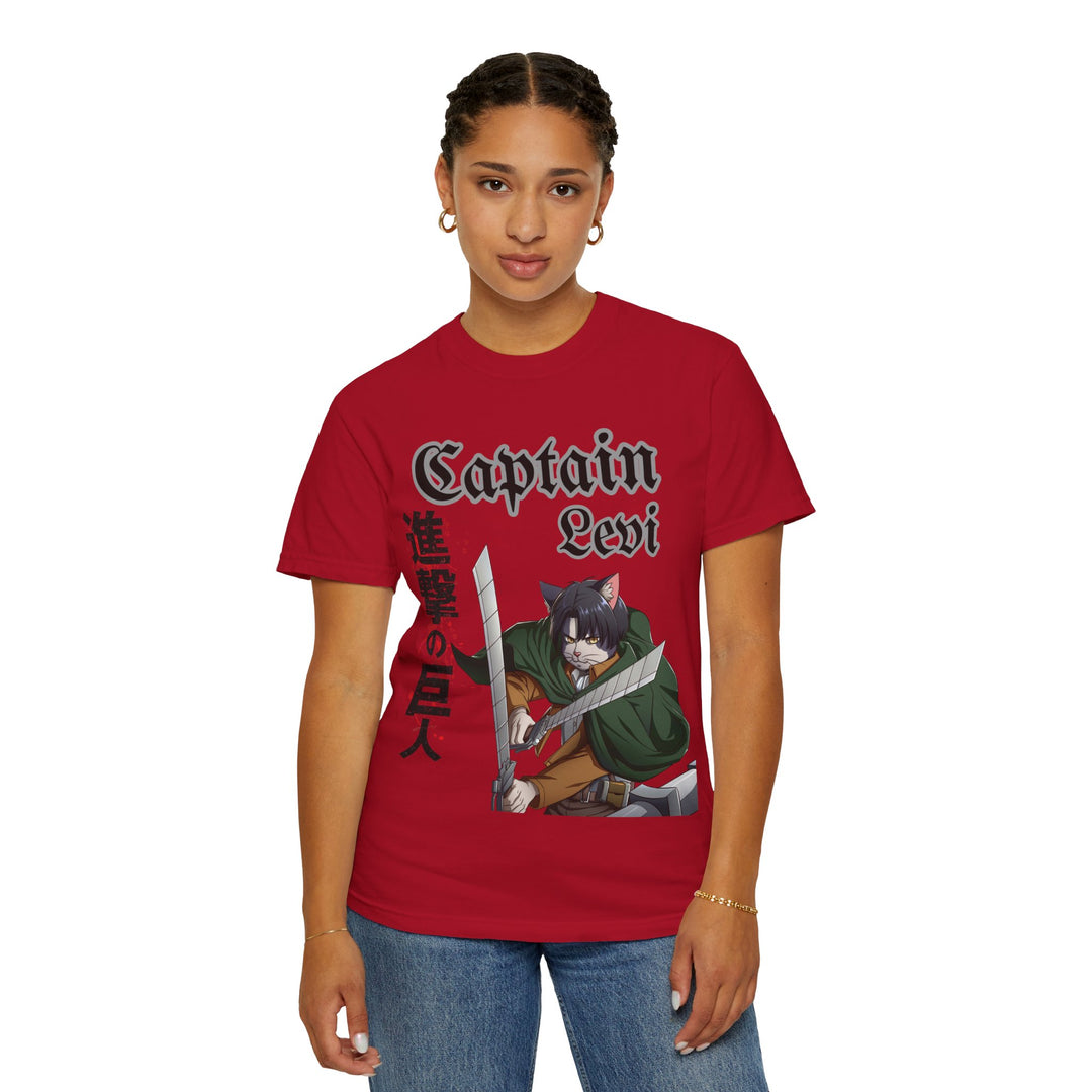 Captain Levi Anime Cat T-Shirt