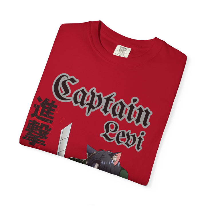 Captain Levi Anime Cat T-Shirt