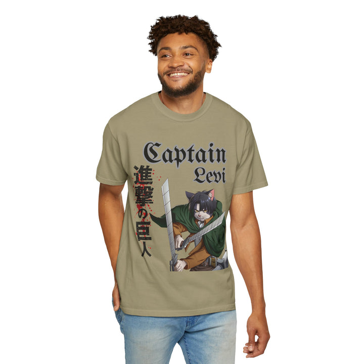 Captain Levi Anime Cat T-Shirt