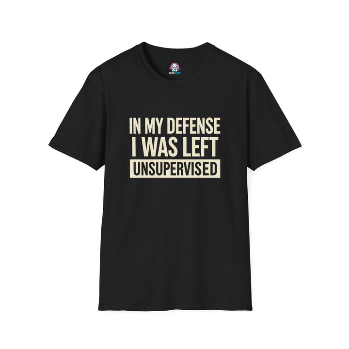 Left Unsupervised Boxed Slogan T-Shirt