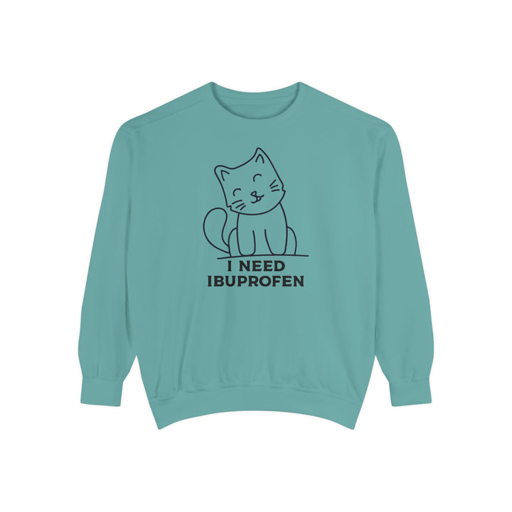 Cat-Themed Sweatshirt Featuring a Playful and Adorable Ghost Cat Holding a Candy Basket Cozy Gift for Cat Lovers Cute Animal Sweatshirt Funny Pet Apparel