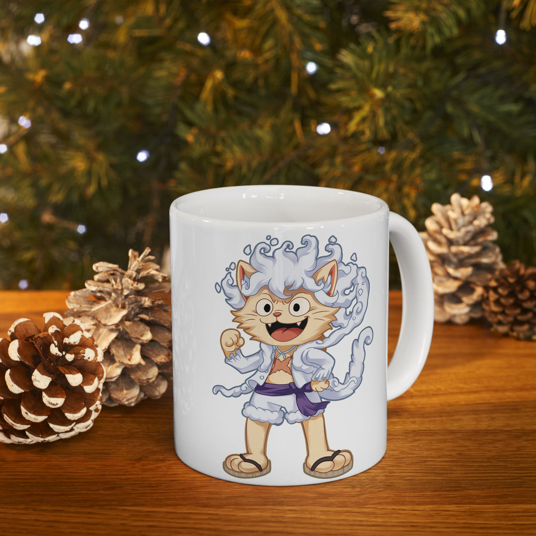 Whimsical Cat Ceramic Mug - Perfect Gift for Cat Lovers, Fun Mug for Coffee, Tea Lover's Gift, Home Decor, Cute Cat Art