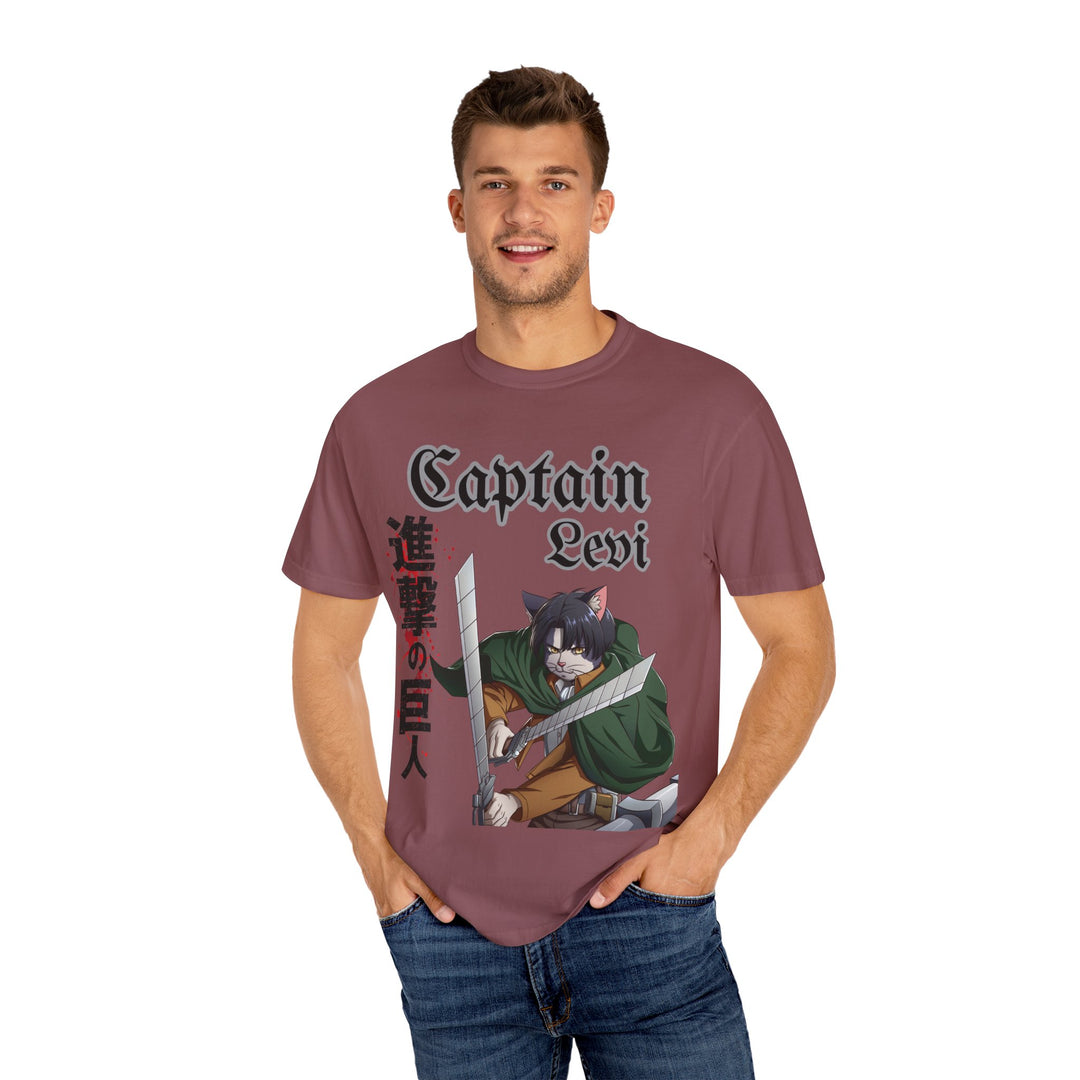 Captain Levi Anime Cat T-Shirt