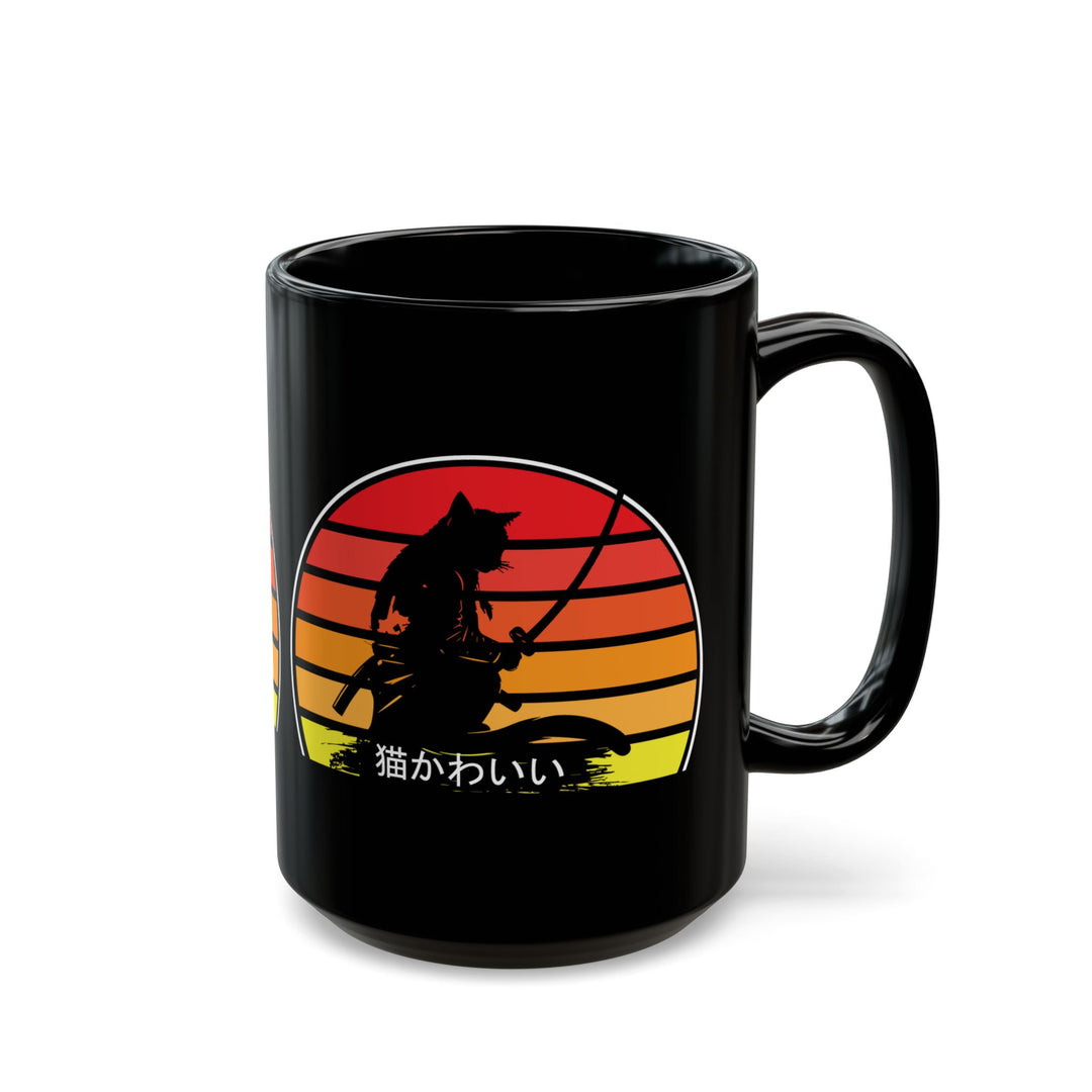 Sunset Samurai Cat Mug