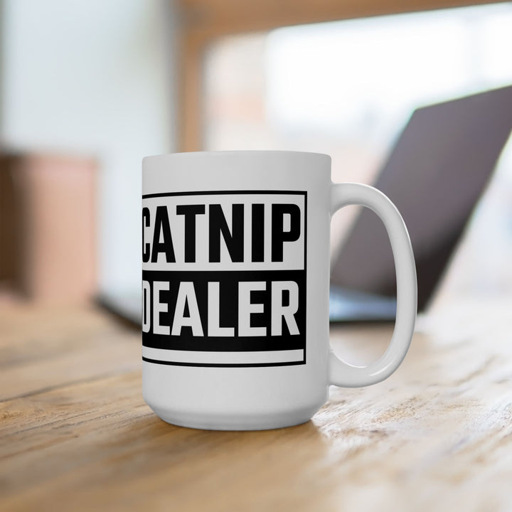 Catnip Dealer Ceramic Mug - Fun Gift for Cat Lovers, Perfect for Birthdays, Animal Enthusiasts, Home & Office Decor, Funny Coffee Cup