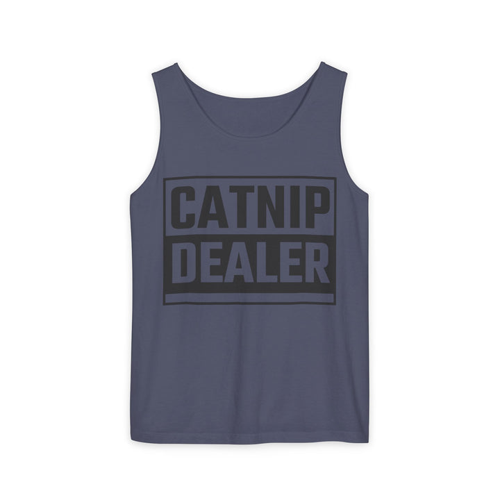 Catnip Dealer Tank Top, Funny Pet Lover Gift, Summer Sleepwear, Cat Mom Shirt, Unisex Casual Wear