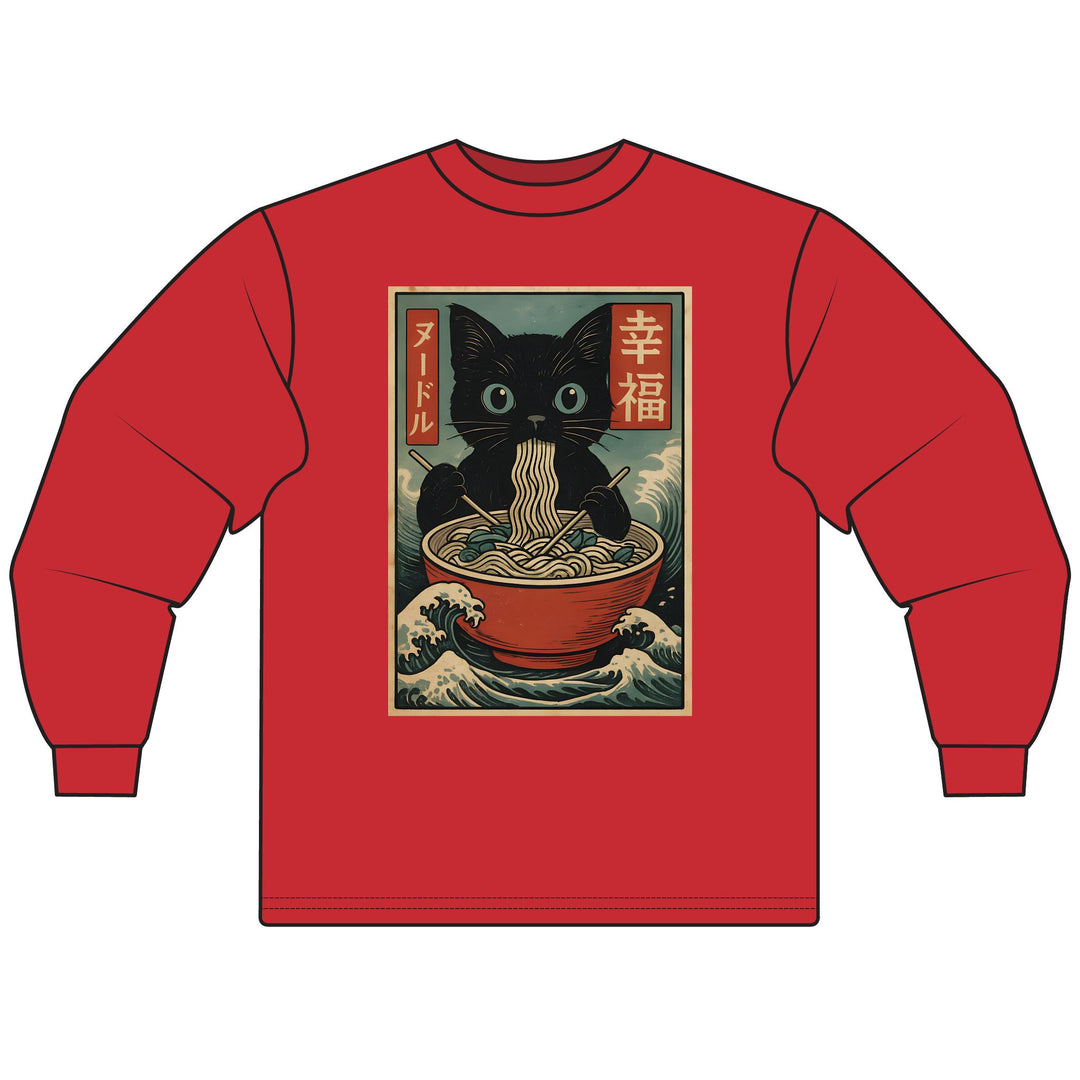 Ramen Cat Long Sleeve T-Shirt