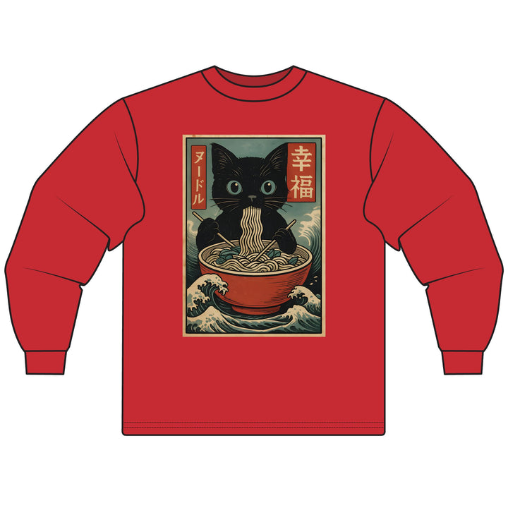 Ramen Cat Long Sleeve T-Shirt