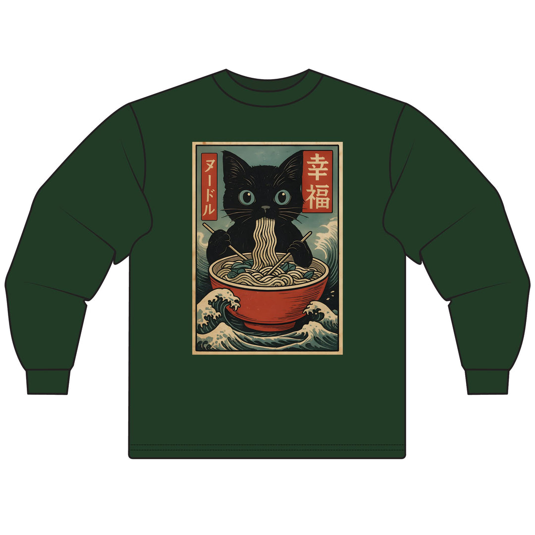 Ramen Cat Long Sleeve T-Shirt