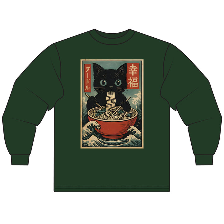 Ramen Cat Long Sleeve T-Shirt