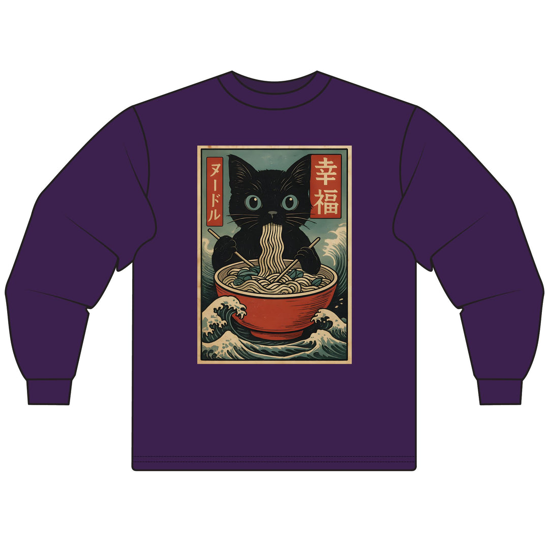 Ramen Cat Long Sleeve T-Shirt