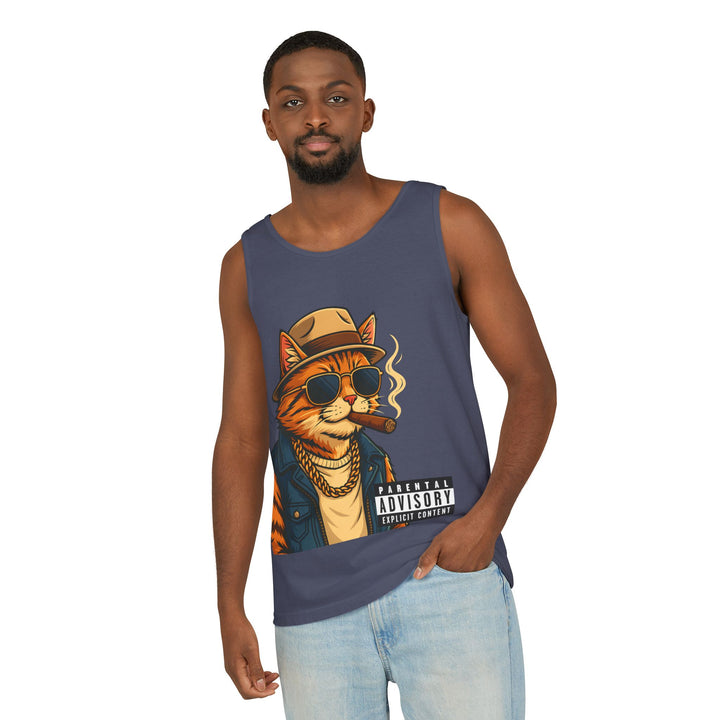 Cool Cat Unisex Tank Top - Funny Cat Graphic Tee, Summer Wear, Gift for Cat Lovers, Beach Party Essential, Casual Streetwear