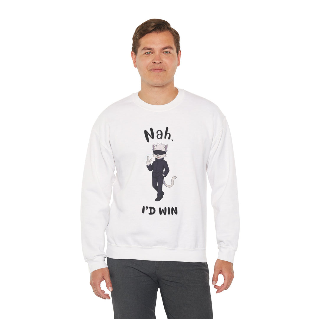 Cool Cat Sweatshirt, Funny Sweatshirt, Gift for Cat Lovers, Casual Outfit, Unisex Crewneck Sweatshirt, Unique Design