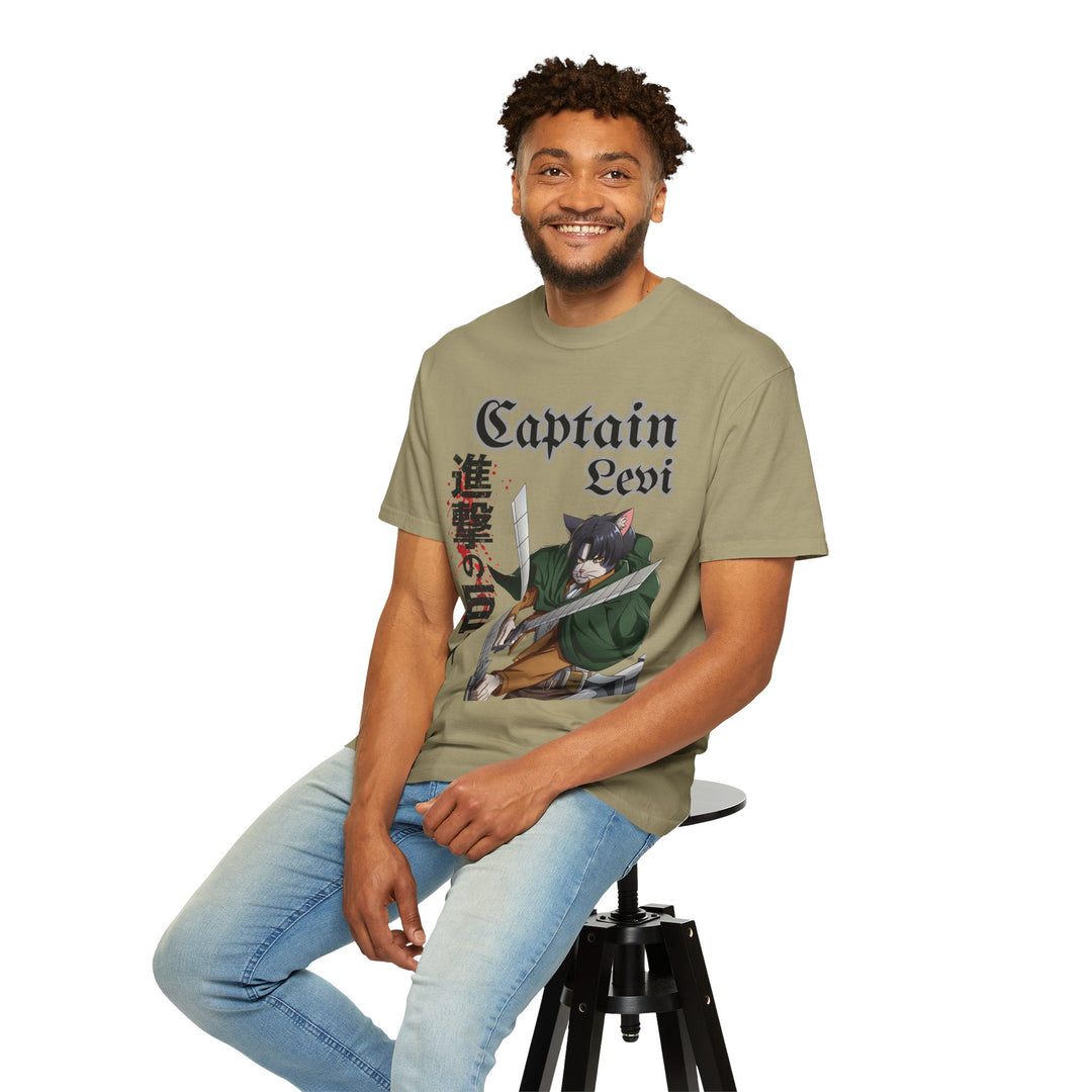 Captain Levi Anime Cat T-Shirt