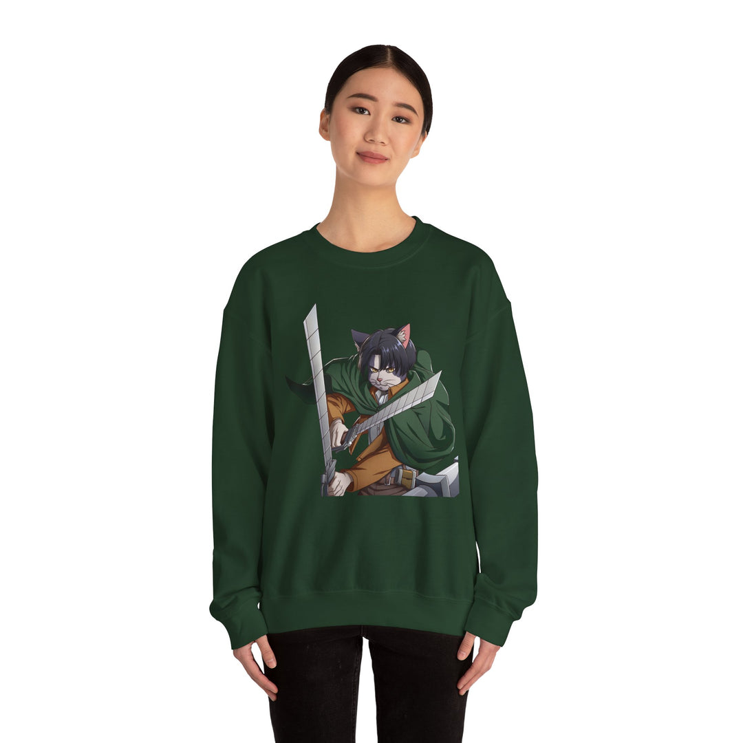Anime-Inspired Cat Warrior Crewneck Sweatshirt, Cozy Unisex Sweatshirt, Gift for Anime Lovers, Perfect for Fall and Winter, Cute [...]