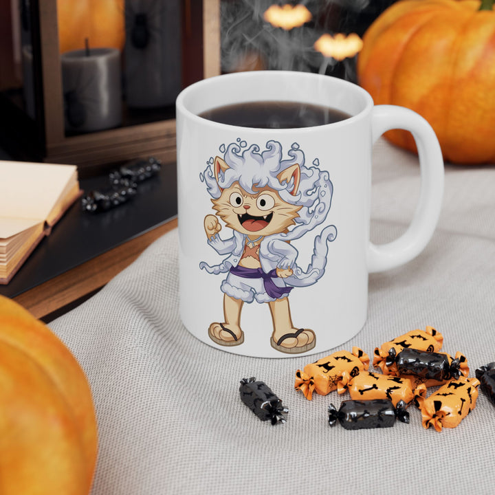 Whimsical Cat Ceramic Mug - Perfect Gift for Cat Lovers, Fun Mug for Coffee, Tea Lover's Gift, Home Decor, Cute Cat Art