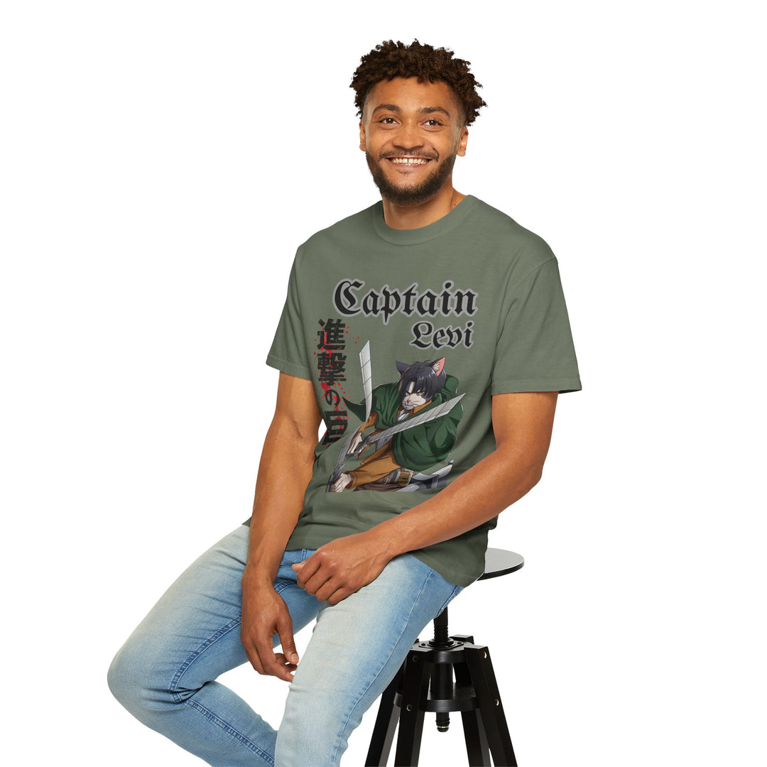 Captain Levi Anime Cat T-Shirt