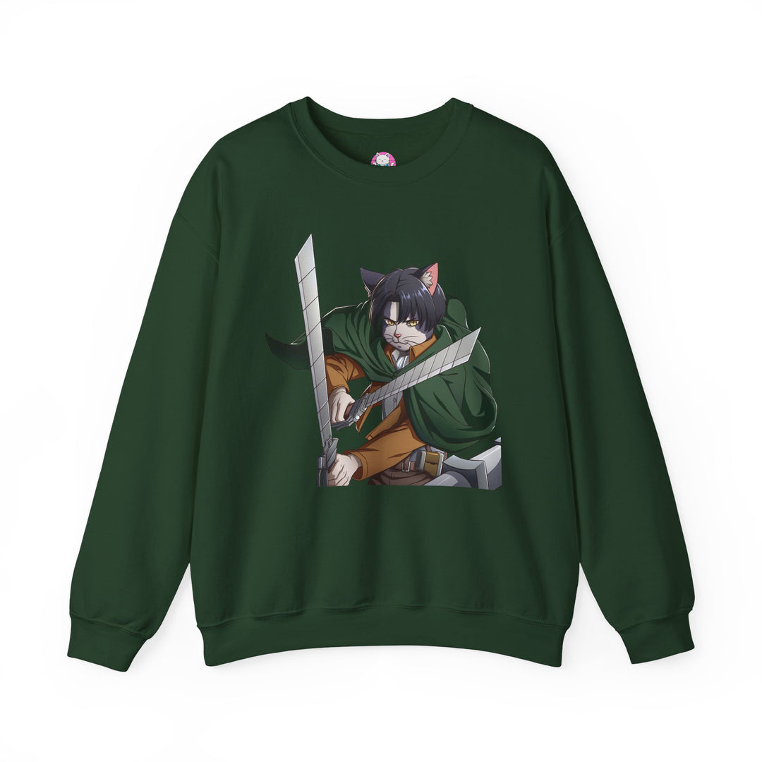 Anime-Inspired Cat Warrior Crewneck Sweatshirt, Cozy Unisex Sweatshirt, Gift for Anime Lovers, Perfect for Fall and Winter, Cute [...]