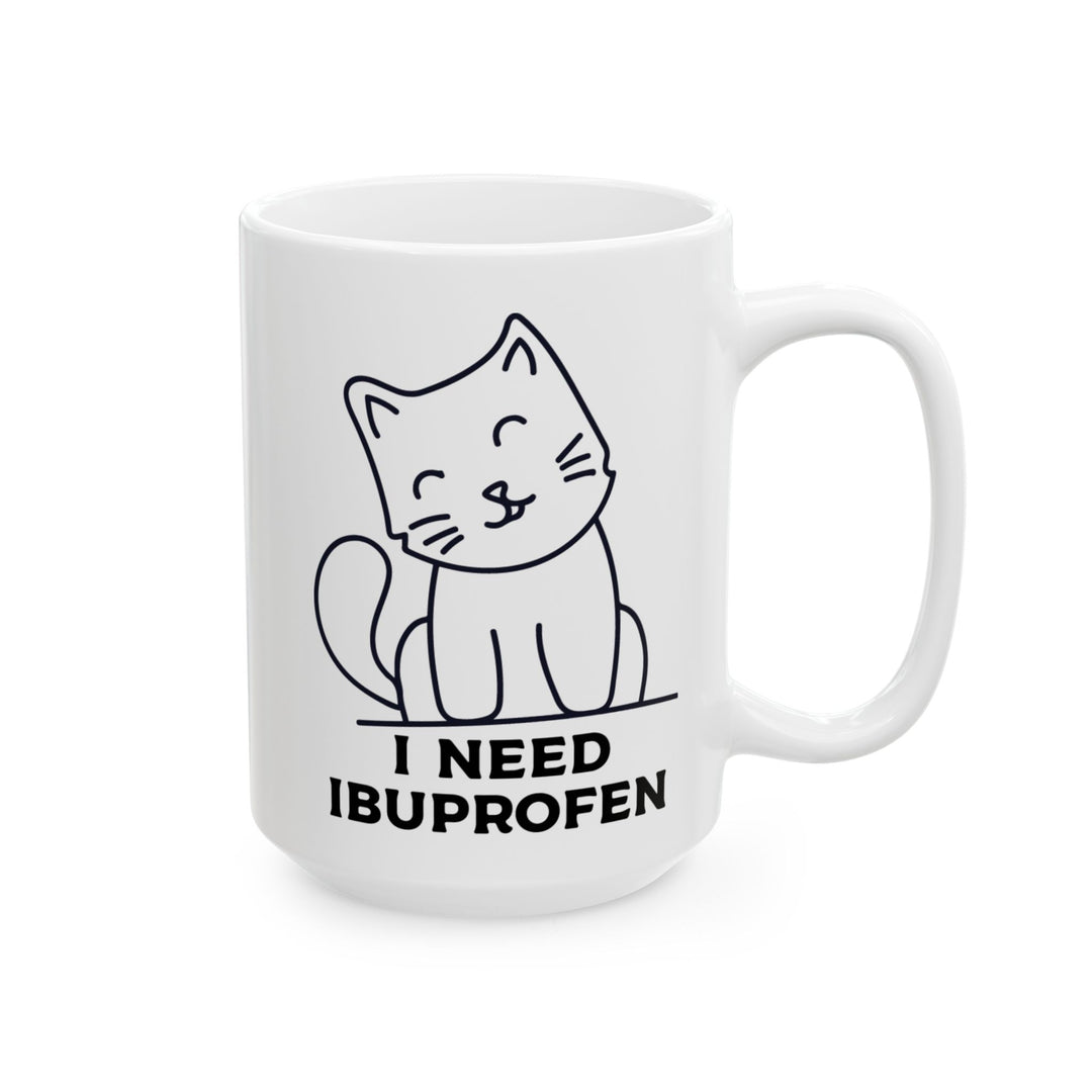 Funny Cat Ceramic Coffee Mug - 11oz & 15oz, Gift for Pet Lovers, Humorous Mug, Cute Cat Lover Decor, Perfect Birthday Present