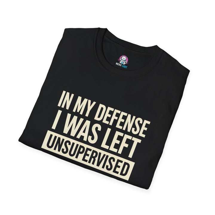 Left Unsupervised Boxed Slogan T-Shirt