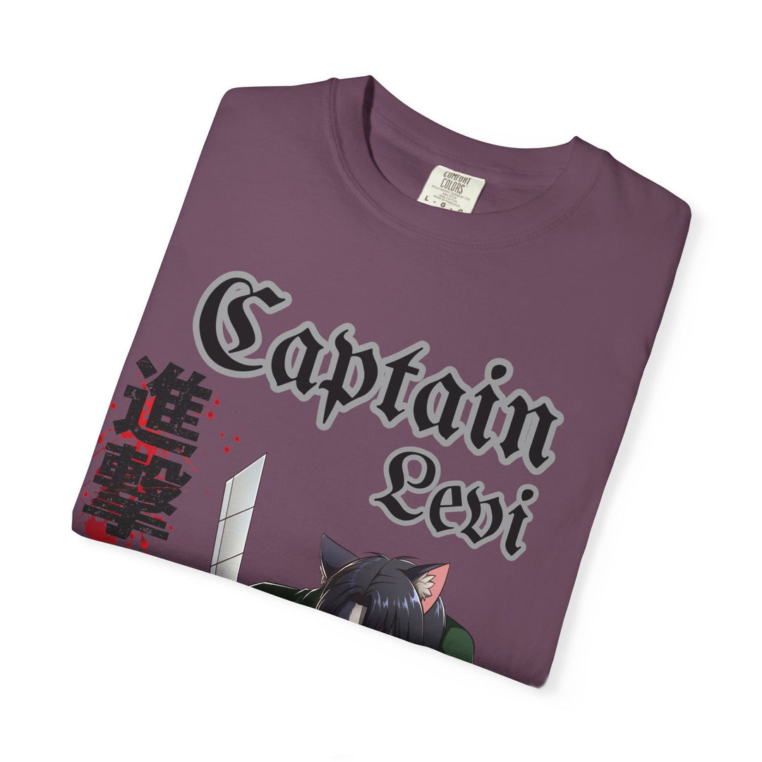 Captain Levi Anime Cat T-Shirt