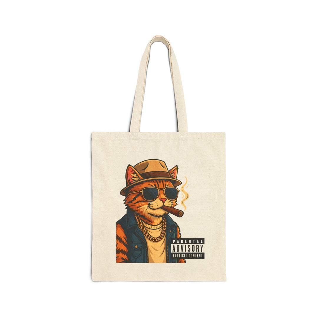 Cool Cat Tote Bag, Funky Canvas Tote, Cat Lover Gift, Eco-Friendly Shopper, Unique Animal Art Tote, Gift for Her