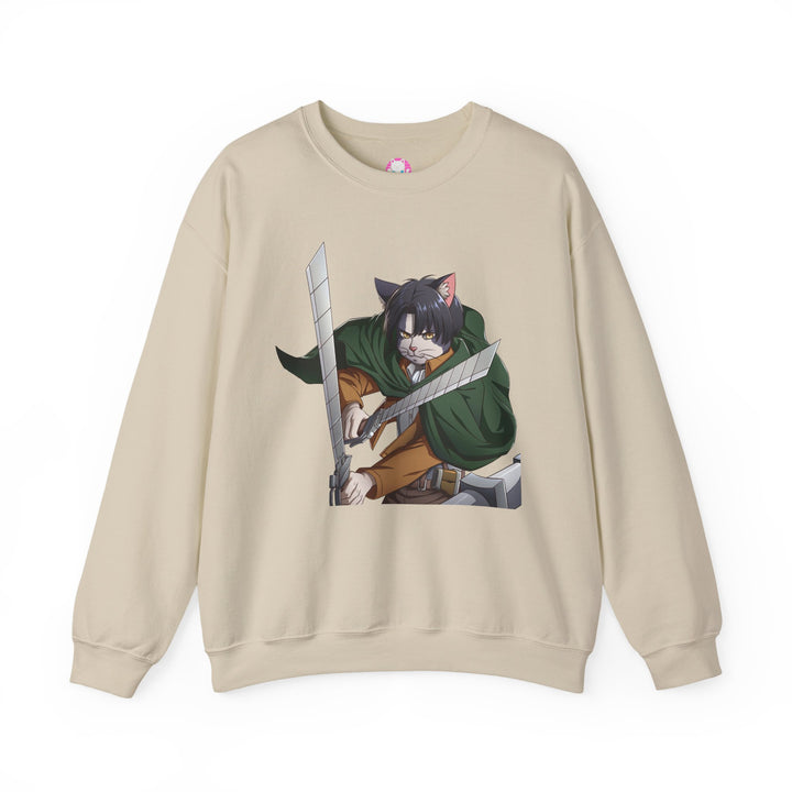 Anime-Inspired Cat Warrior Crewneck Sweatshirt, Cozy Unisex Sweatshirt, Gift for Anime Lovers, Perfect for Fall and Winter, Cute [...]
