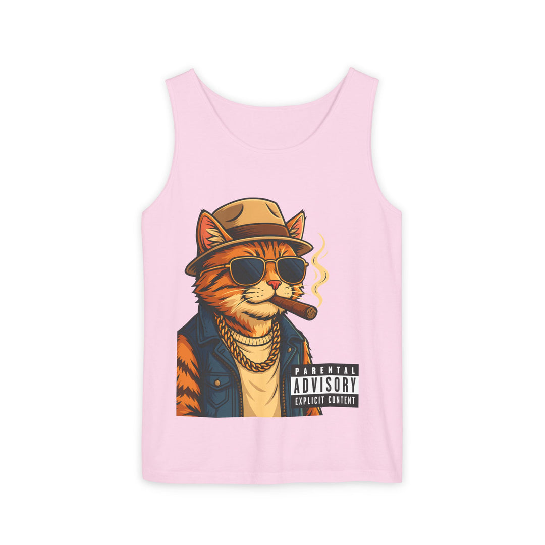 Cool Cat Unisex Tank Top - Funny Cat Graphic Tee, Summer Wear, Gift for Cat Lovers, Beach Party Essential, Casual Streetwear
