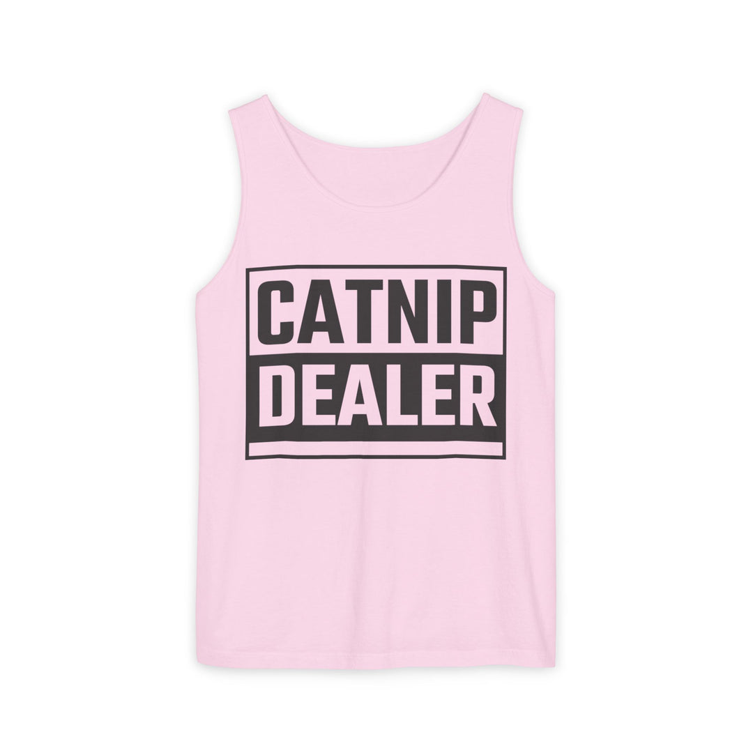 Catnip Dealer Tank Top, Funny Pet Lover Gift, Summer Sleepwear, Cat Mom Shirt, Unisex Casual Wear
