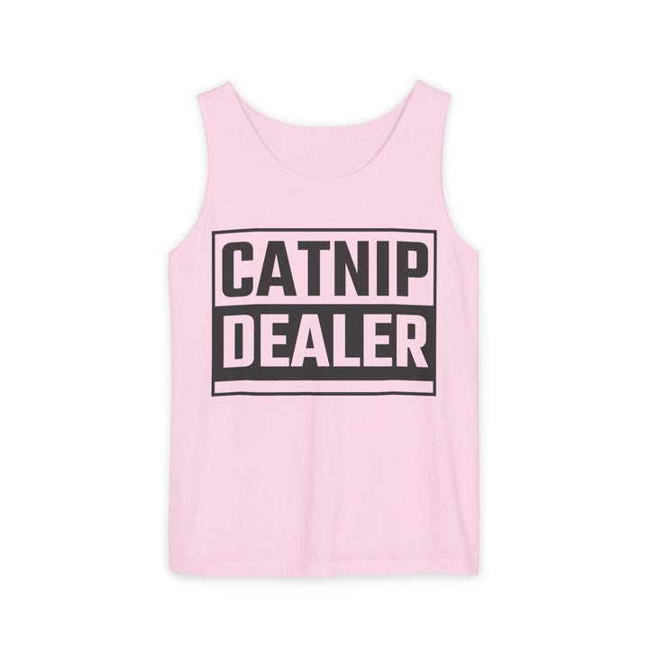 Catnip Dealer Tank Top, Funny Pet Lover Gift, Summer Sleepwear, Cat Mom Shirt, Unisex Casual Wear