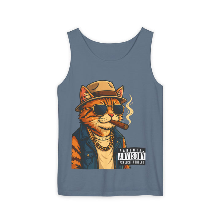 Cool Cat Unisex Tank Top - Funny Cat Graphic Tee, Summer Wear, Gift for Cat Lovers, Beach Party Essential, Casual Streetwear