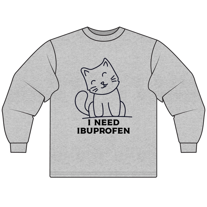 Ibuprofen Cat Long Sleeve Tee