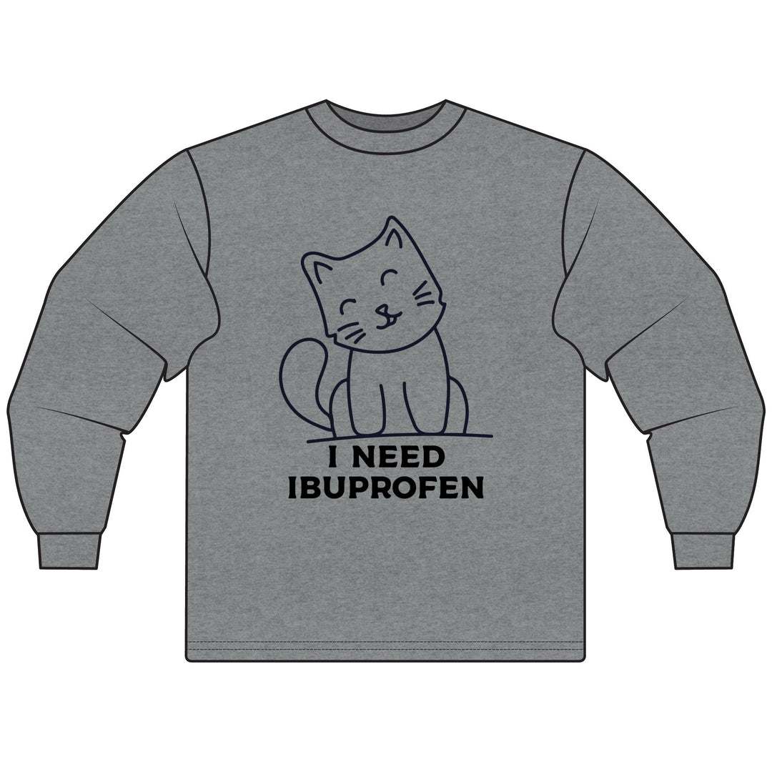 Ibuprofen Cat Long Sleeve Tee