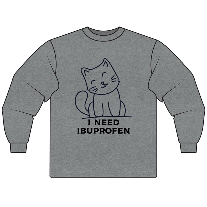 Ibuprofen Cat Long Sleeve Tee