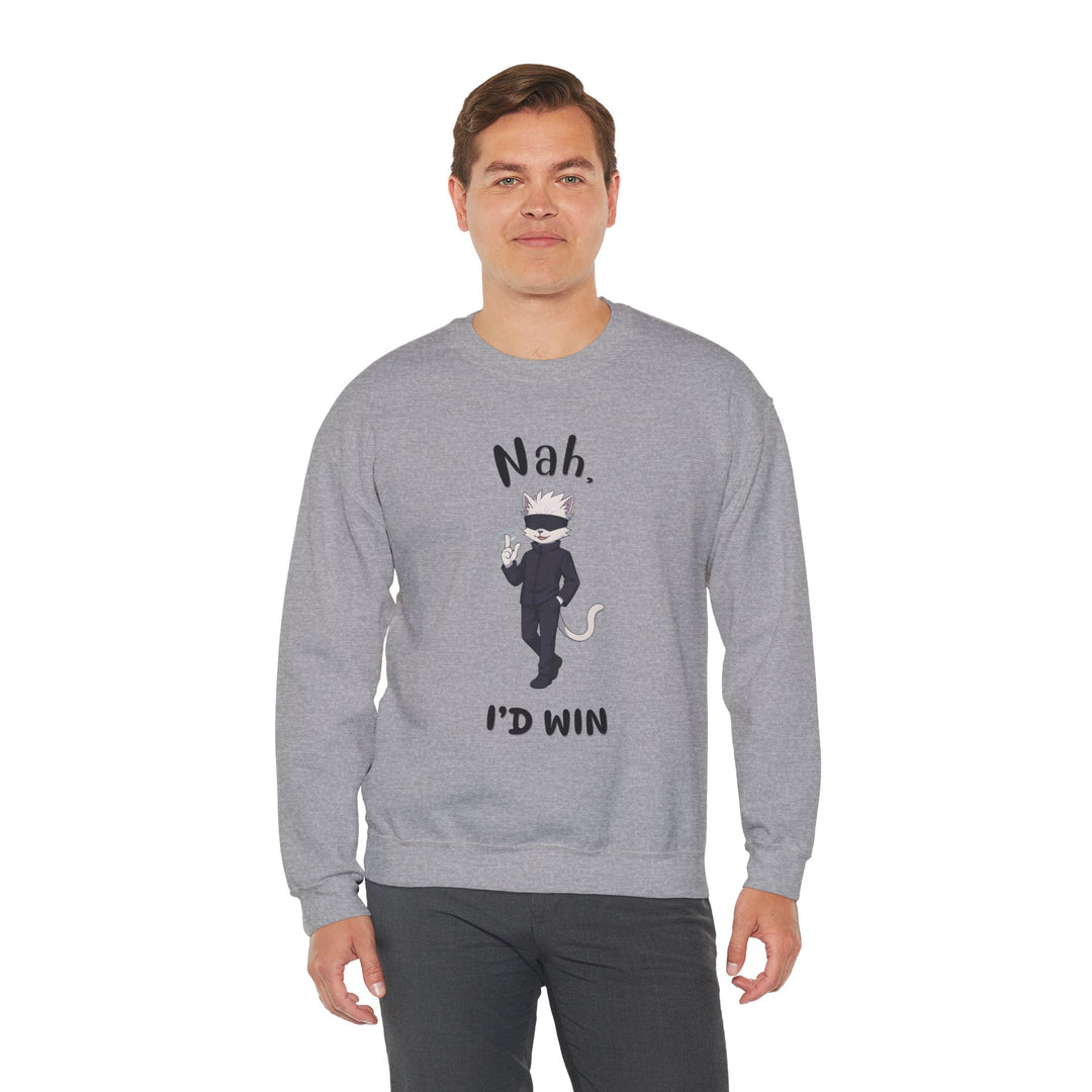 Cool Cat Sweatshirt, Funny Sweatshirt, Gift for Cat Lovers, Casual Outfit, Unisex Crewneck Sweatshirt, Unique Design