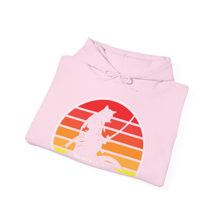Samurai Cat Sunset Hoodie