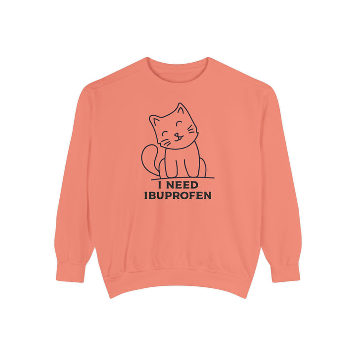 Cat-Themed Sweatshirt Featuring a Playful and Adorable Ghost Cat Holding a Candy Basket Cozy Gift for Cat Lovers Cute Animal Sweatshirt Funny Pet Apparel