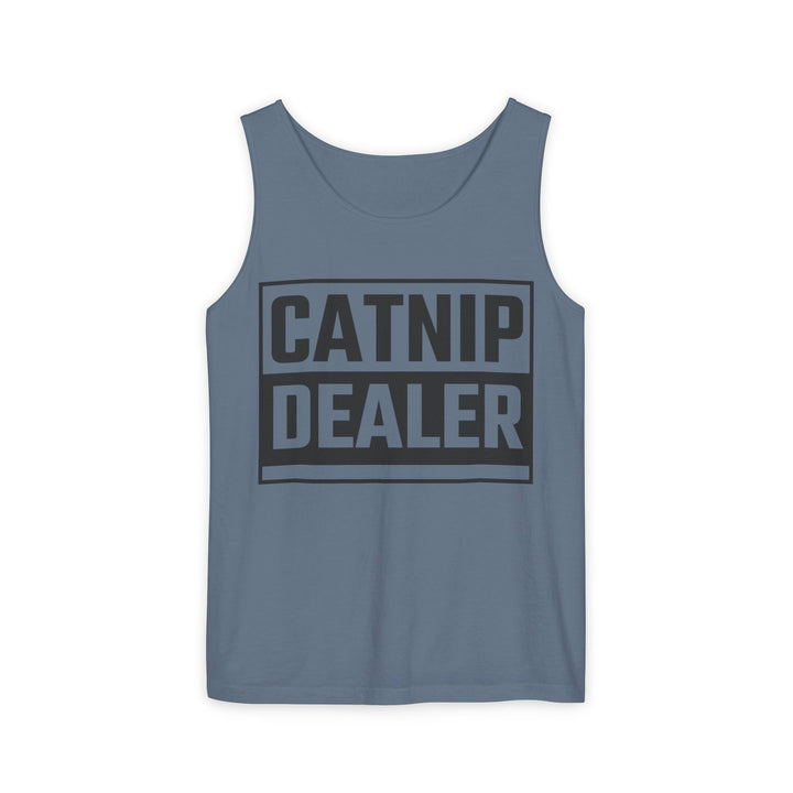 Catnip Dealer Tank Top, Funny Pet Lover Gift, Summer Sleepwear, Cat Mom Shirt, Unisex Casual Wear