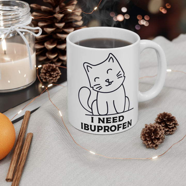 Funny Cat Ceramic Coffee Mug - 11oz & 15oz, Gift for Pet Lovers, Humorous Mug, Cute Cat Lover Decor, Perfect Birthday Present