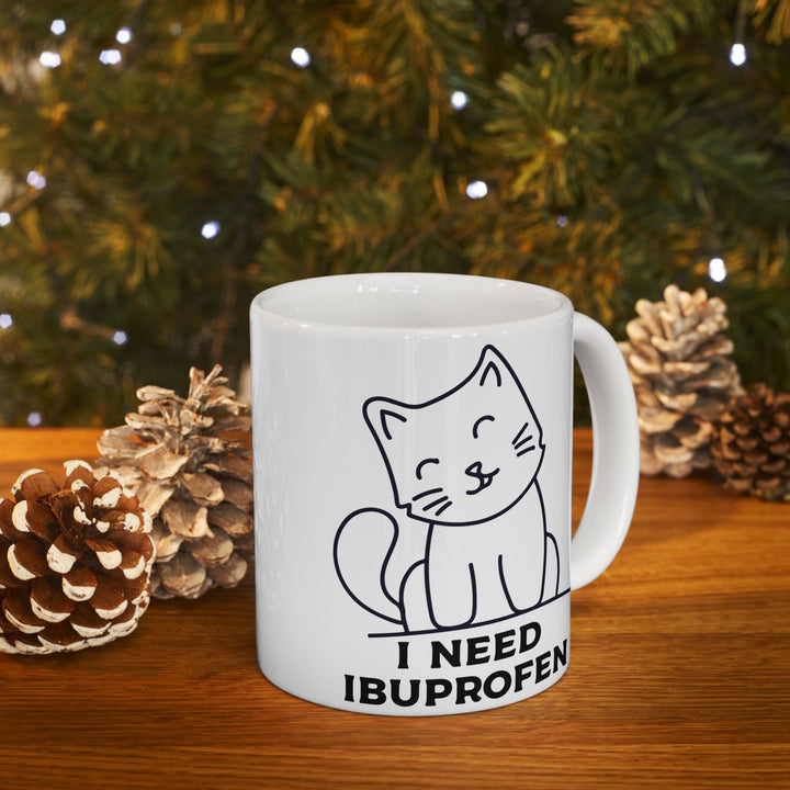 Funny Cat Ceramic Coffee Mug - 11oz & 15oz, Gift for Pet Lovers, Humorous Mug, Cute Cat Lover Decor, Perfect Birthday Present