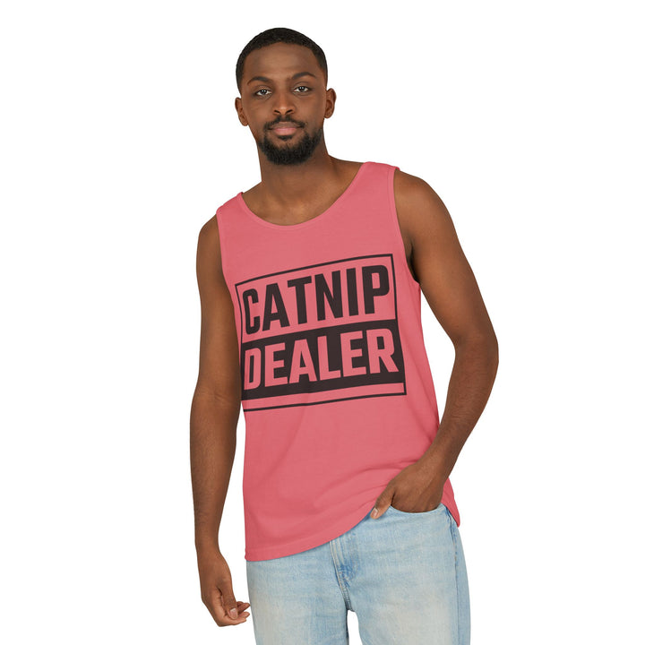 Catnip Dealer Tank Top, Funny Pet Lover Gift, Summer Sleepwear, Cat Mom Shirt, Unisex Casual Wear
