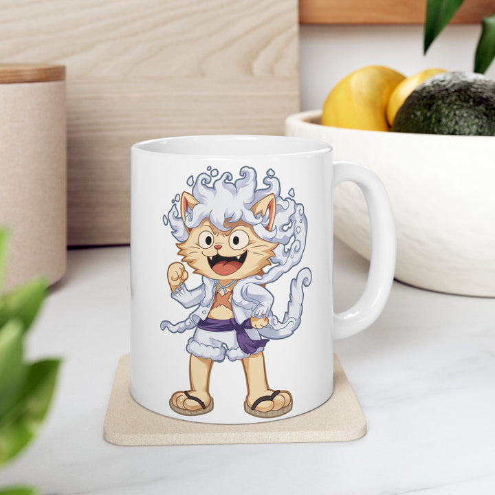 Whimsical Cat Ceramic Mug - Perfect Gift for Cat Lovers, Fun Mug for Coffee, Tea Lover's Gift, Home Decor, Cute Cat Art