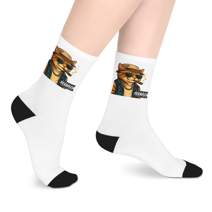Parental Advisory Cat Mid-Length Socks